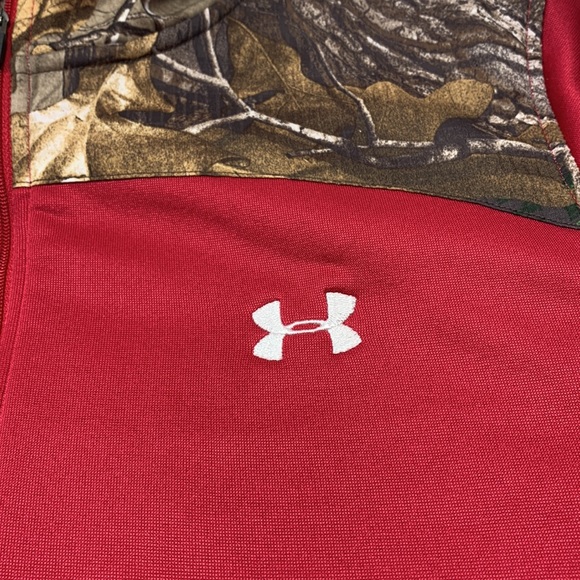 Under Armour Camo & Pink Loose Fit Quarter Zip Large - Picture 6 of 10